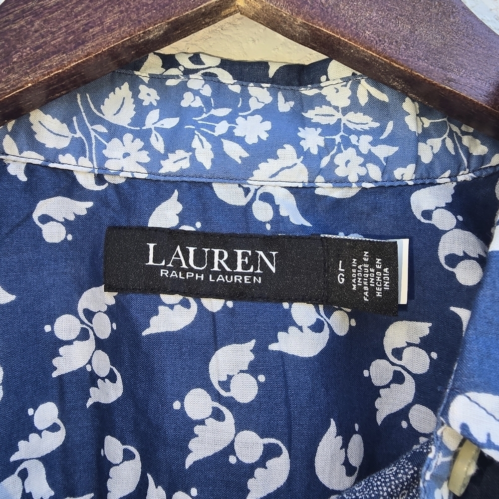 Ralf Lauren Classic Fit Patchwork Floral Voile Shirt - Picture 7 of 11